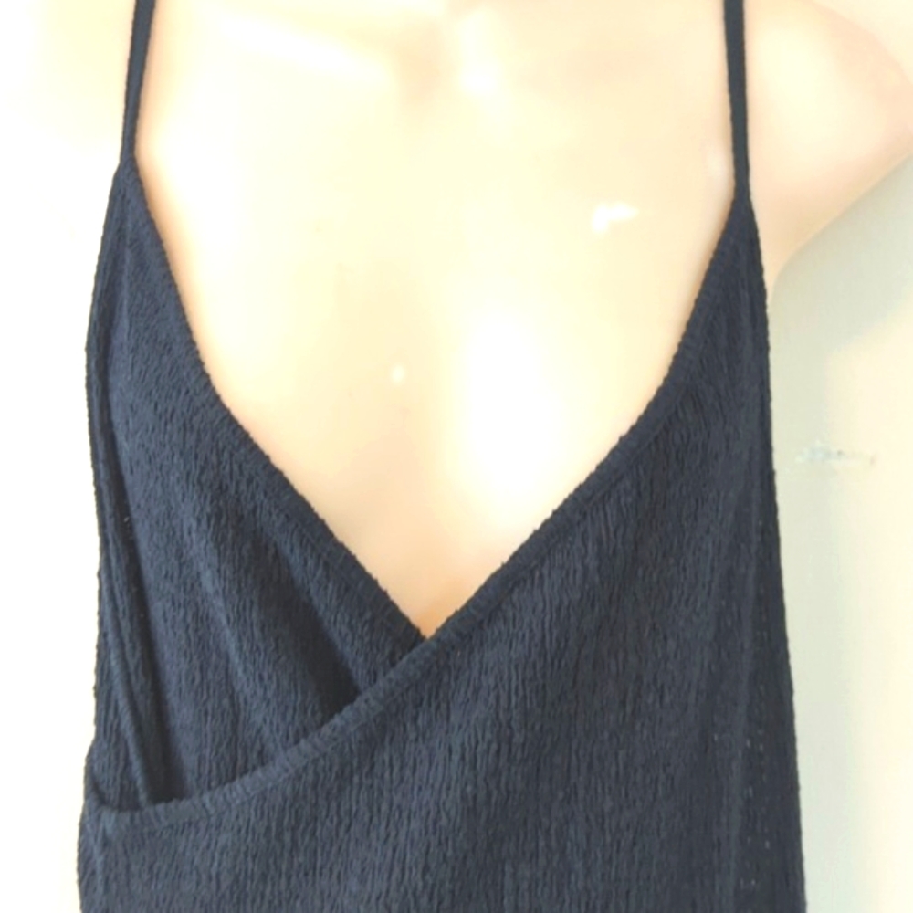 Free People Beach Textured True Wrap Strappy Maxi Dress L - Picture 7 of 16